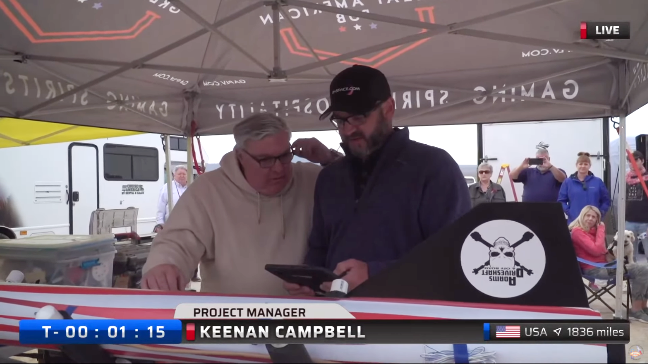 SPX 4K on-air graphics during the high power rocketry event