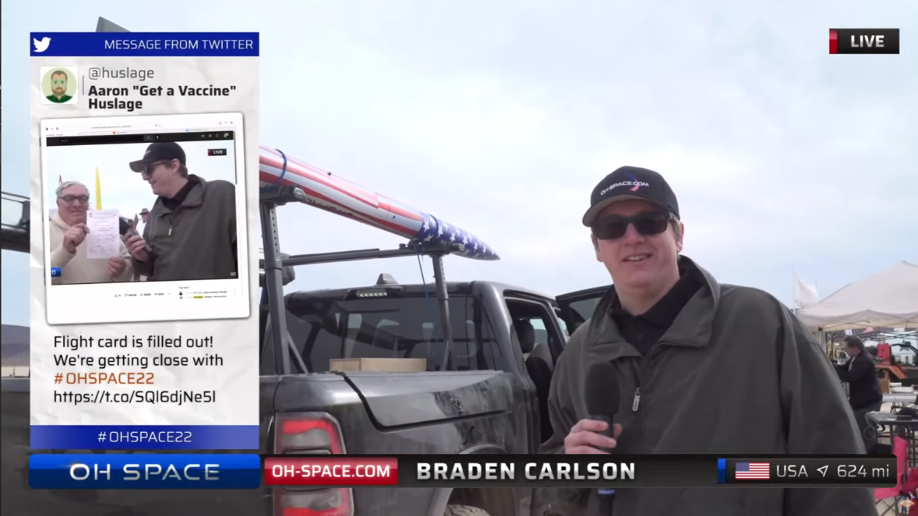 SPX 4K on-air graphics during the high power rocketry event