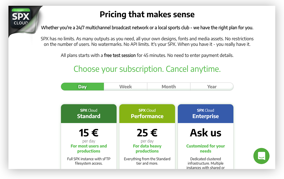 spxcloud.app pricing