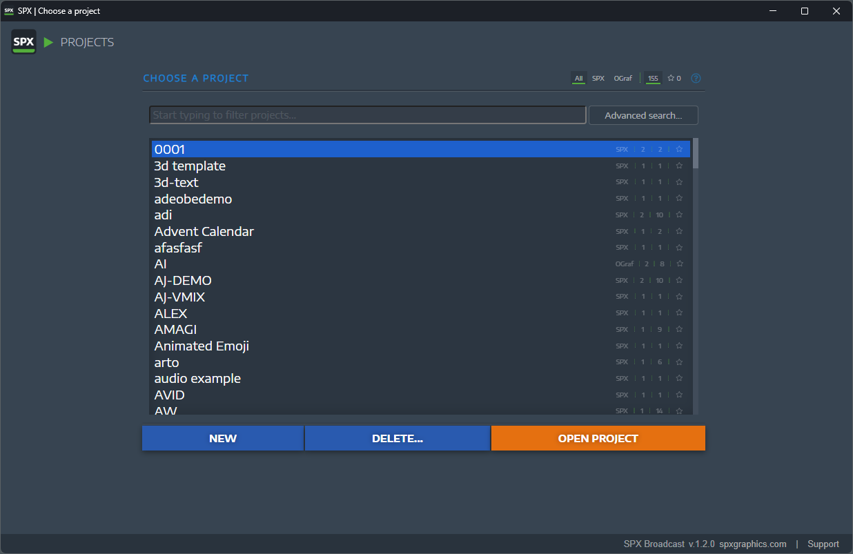 Projects List